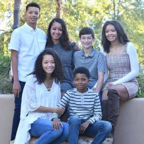 Lael Williams with her siblings.